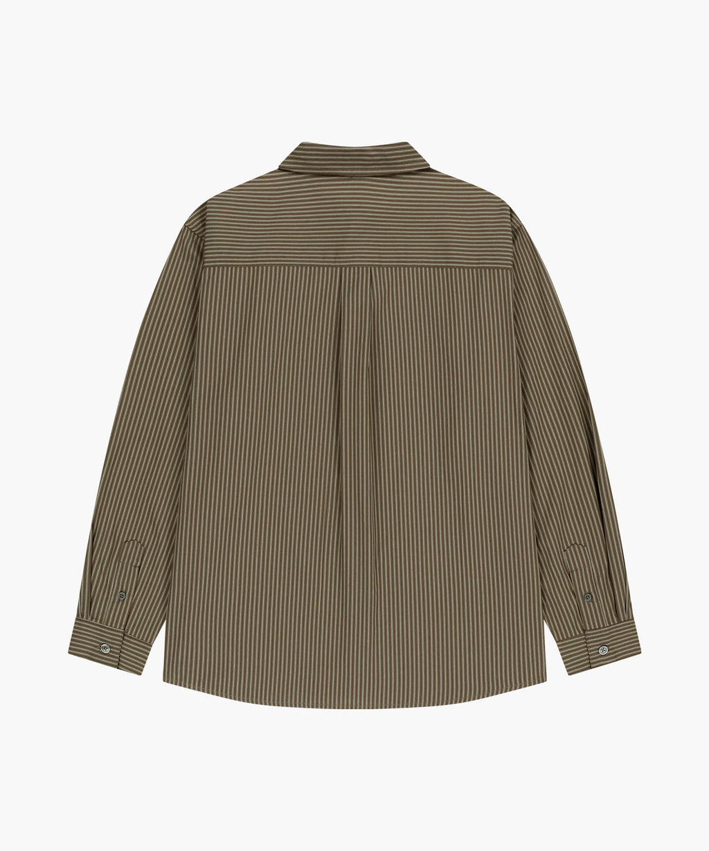 Marithe & Francois Girbaud - Stripe Pattern Shirt (Brown) product image 2 | TRAB K-Fashion Australia