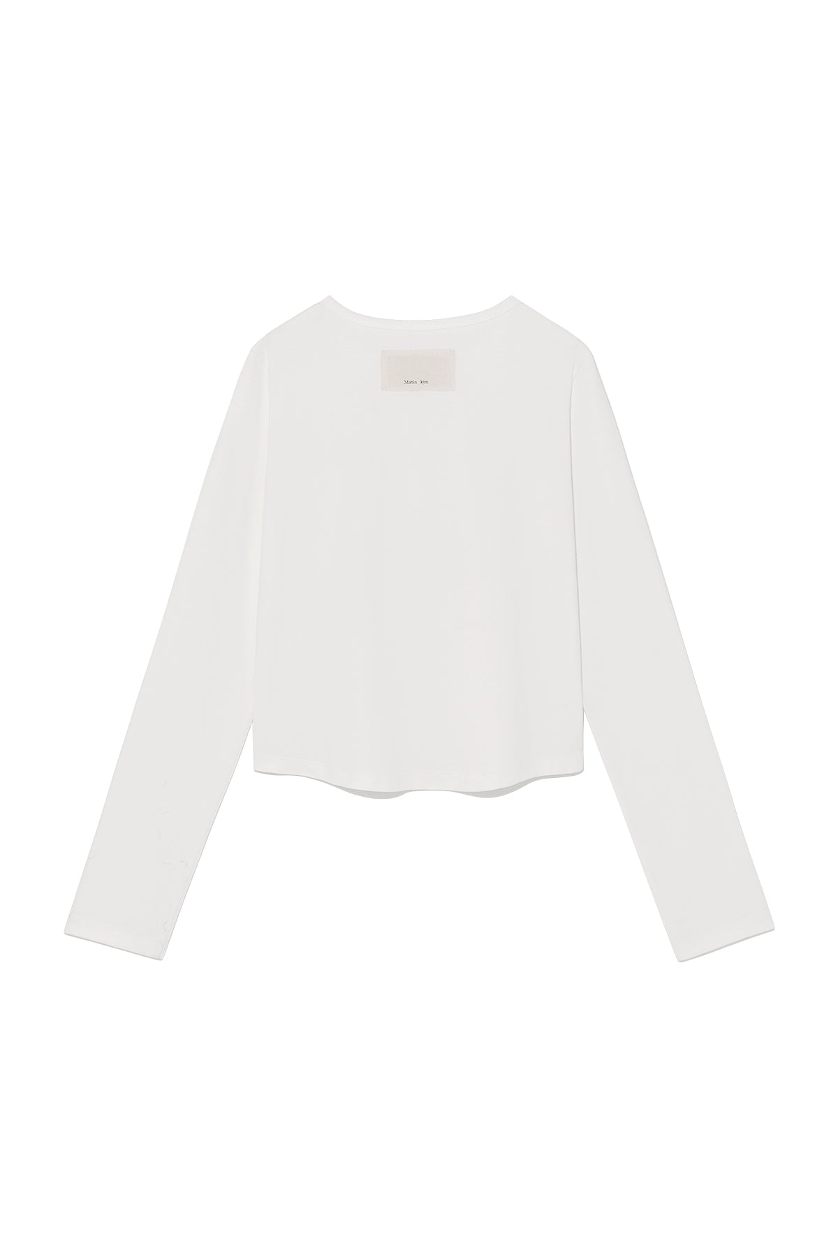 Matin Kim - Tuck Detail Small Logo Top (White) product image 2 | TRAB K-Fashion Australia