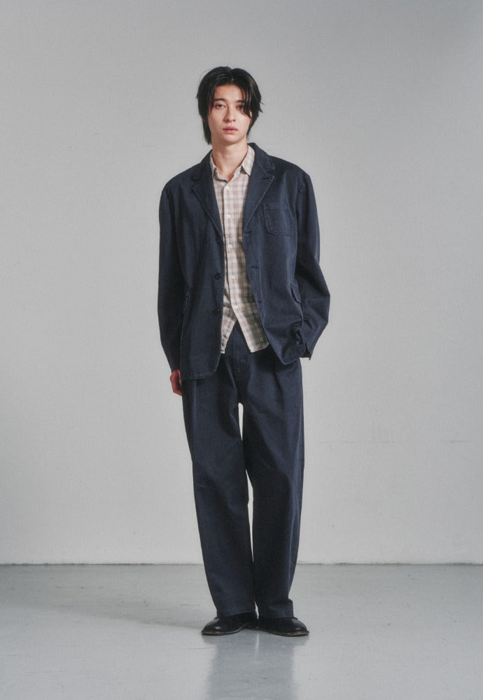 Art if acts - One Tuck Chino Pants (Dark Navy) product image 1 | TRAB K-Fashion Australia