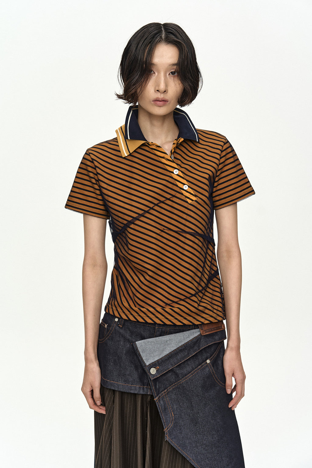 Andersson Bell - Twisted Pk Polo Top (Yellow) product image 3 | TRAB K-Fashion Australia