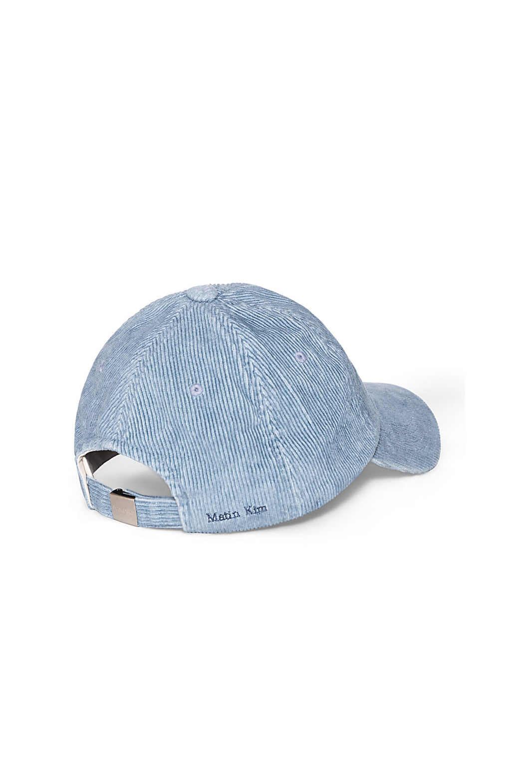 Matin Kim - Matin Cracked Script Corduroy Ball Cap (Light Blue) product image 3 | TRAB K-Fashion Australia