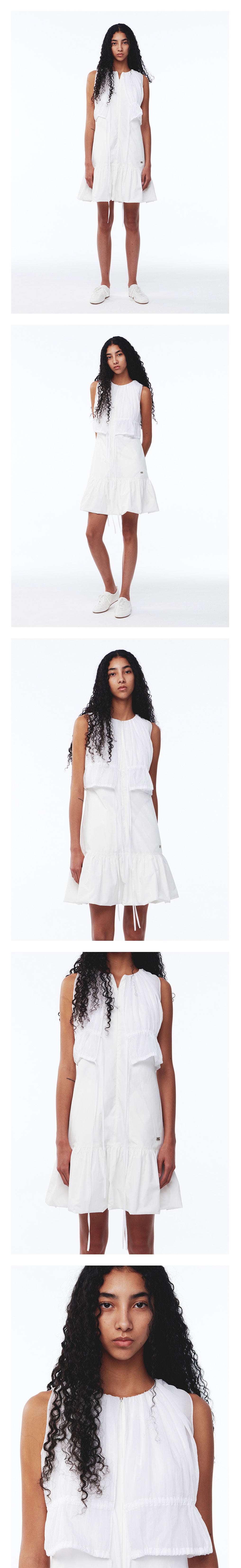 Kijun - Sheer Layered Mini Dress (Off-White) product image 1 | TRAB K-Fashion Australia