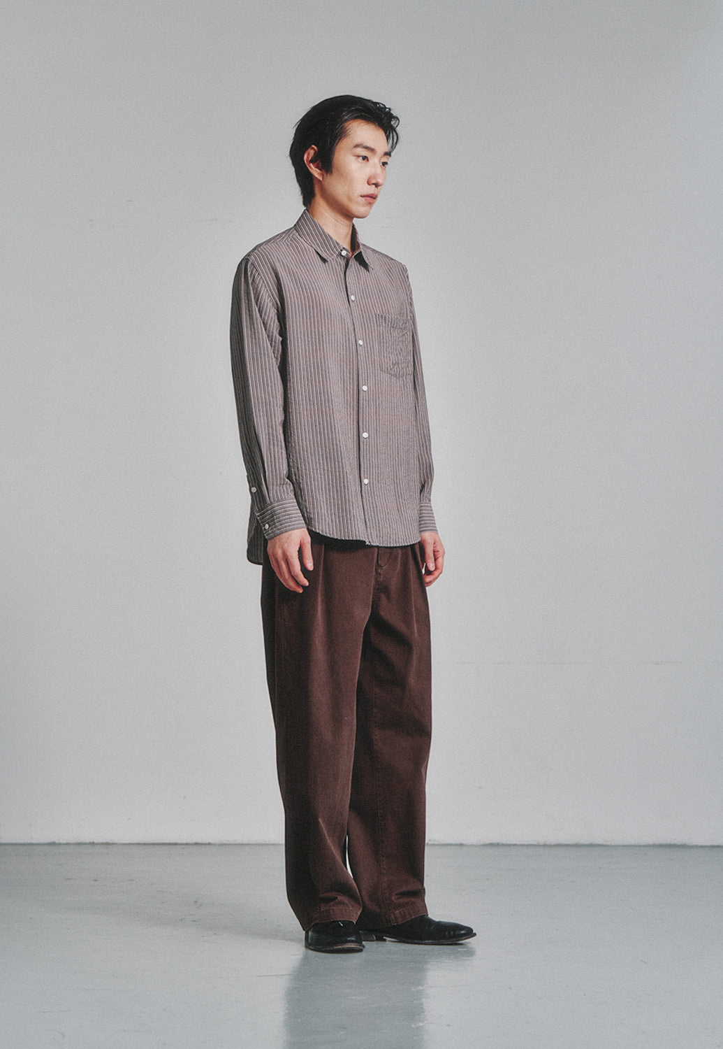 Art if acts - One Tuck Chino Pants (Brown) product image 2 | TRAB K-Fashion Australia