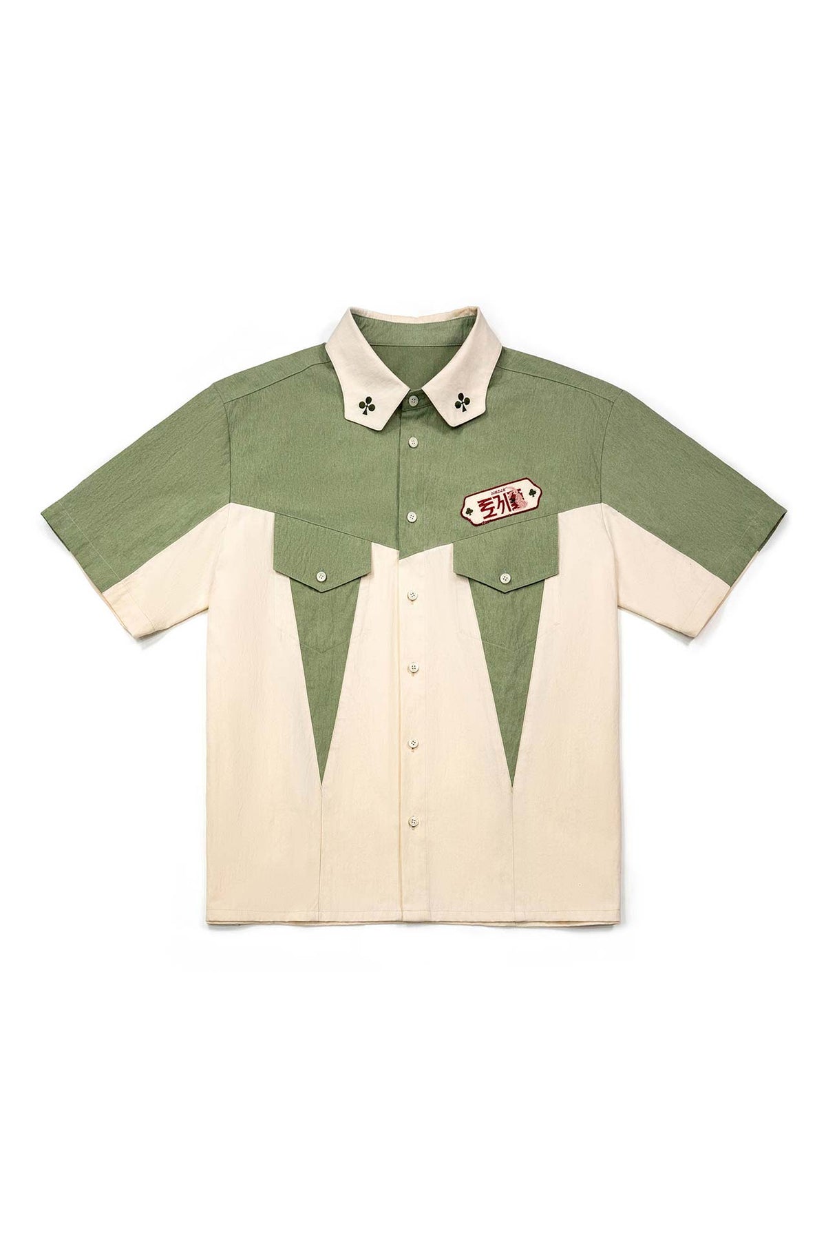 Ioedle - Clover Patch Bowling Shirt (Green) product image 3 | TRAB K-Fashion Australia