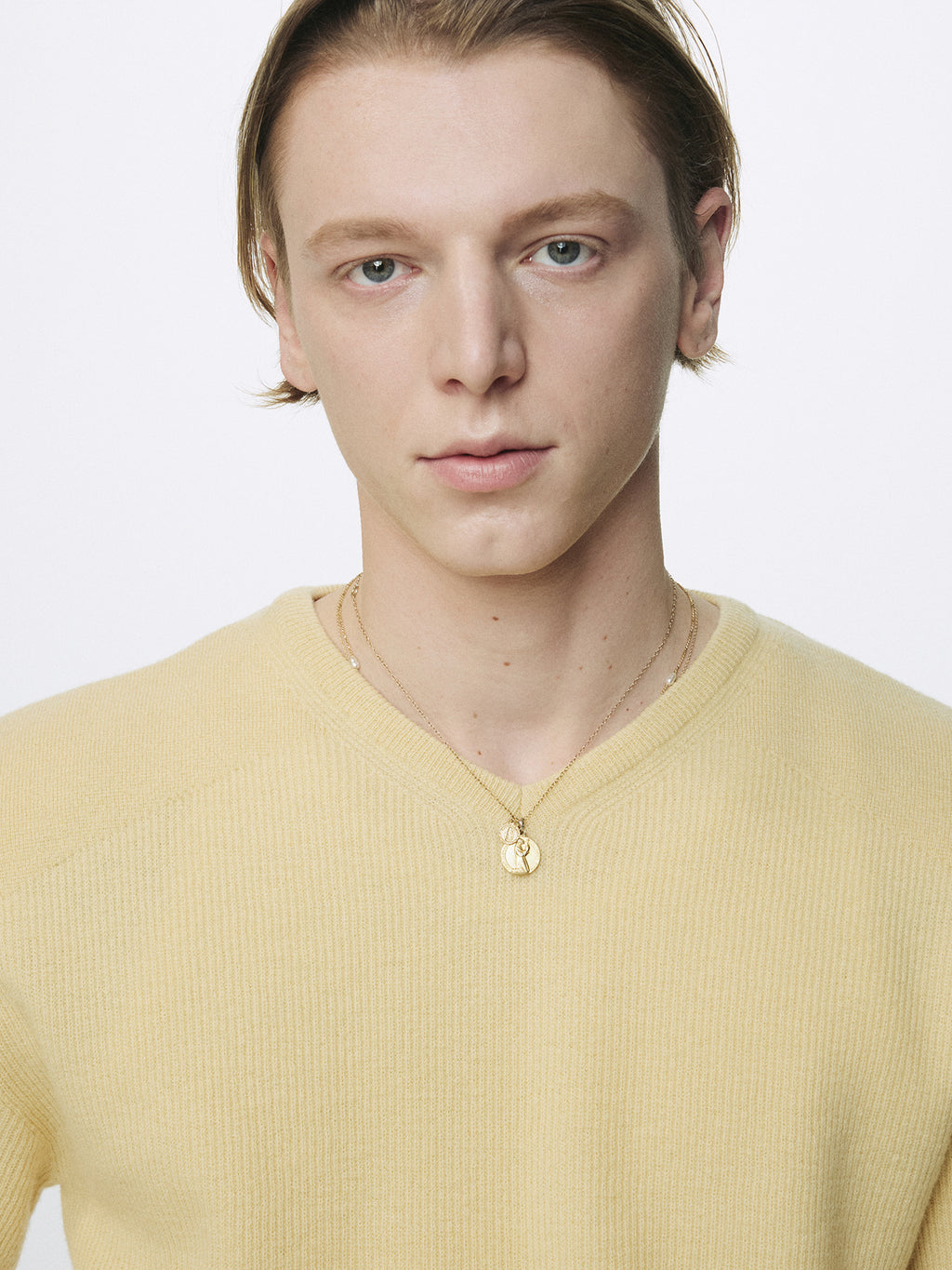 Tonywack - Super Fine Wool Commando V-Neck Knit (Pale Yellow) product image 8 | TRAB K-Fashion Australia