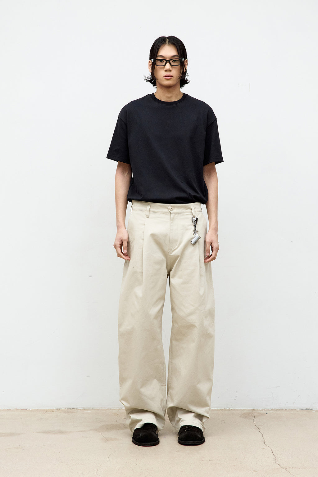 Coor - Supima Cotton Semi Overfit T Shirts (Black) product image 2 | TRAB K-Fashion Australia