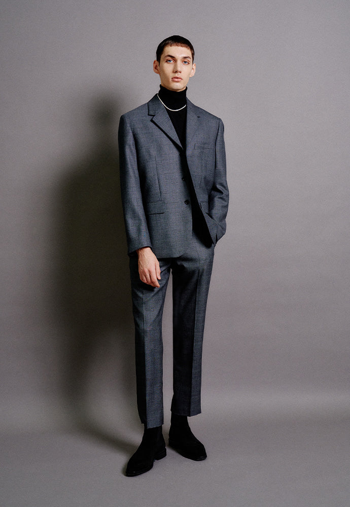 Tonywack - Crudo 3-Button Single Blazer (Mid Grey Check) product image 3 | TRAB K-Fashion Australia