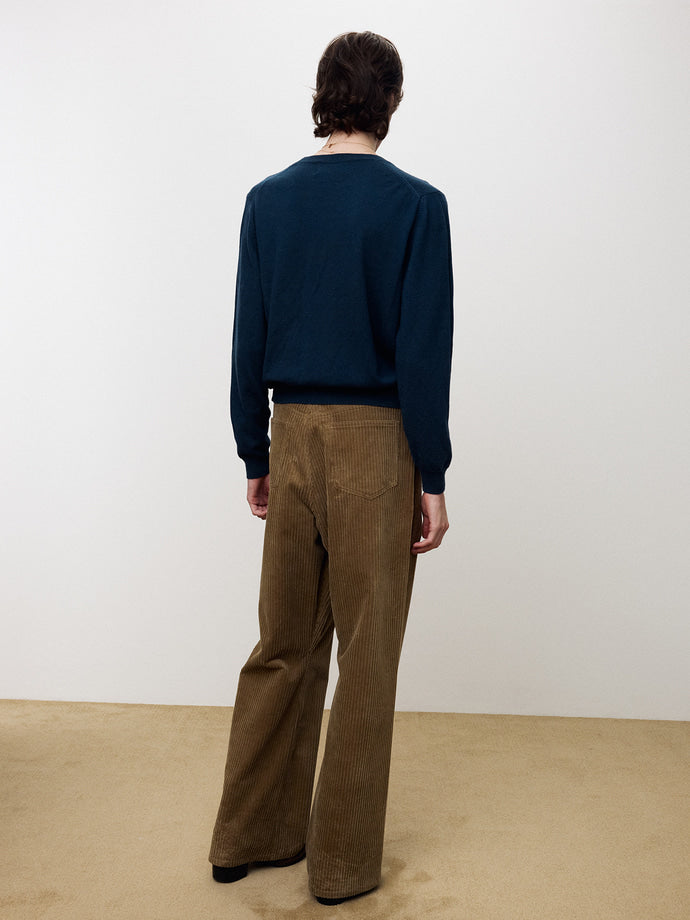 Tonywack - Italian Corduroy Loose Flared Pants (Beige Khaki) product image 6 | TRAB K-Fashion Australia