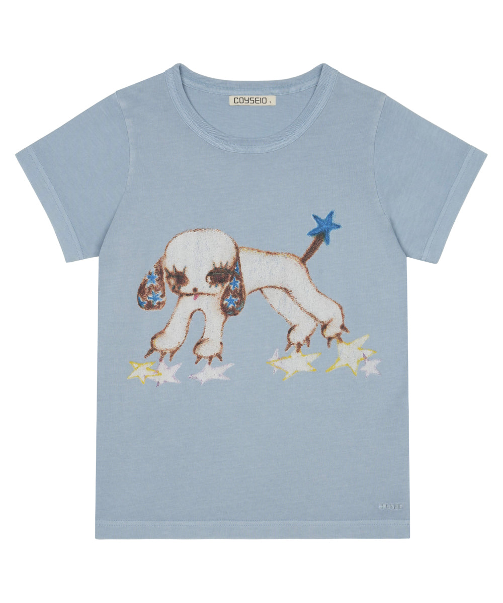Coyseio - Vintage Puppy T-Shirt Cloud (Blue) product image 10 | TRAB K-Fashion Australia