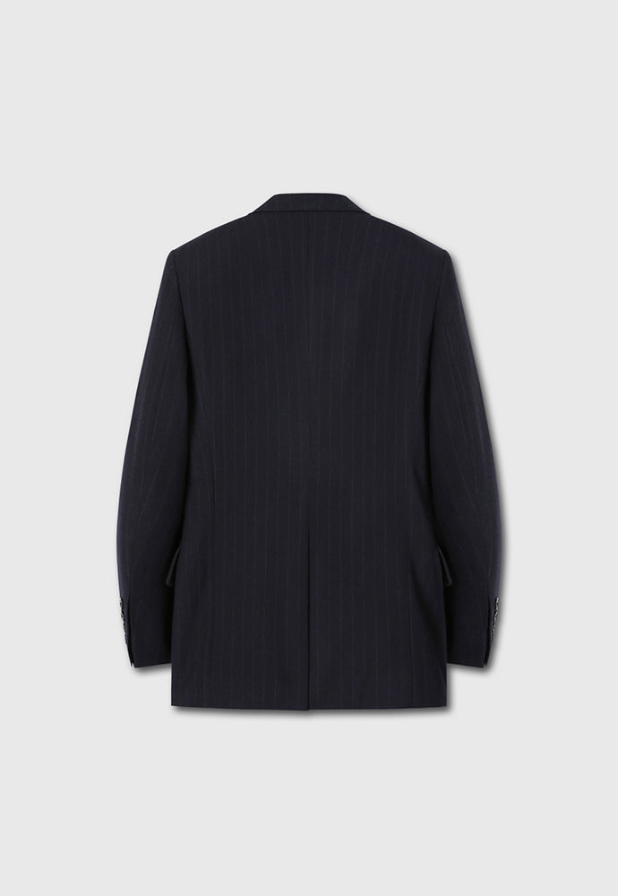 Tonywack - Virgin Wool Oversized Double-Breasted Jacket (Navy Pinstripe) product image 9 | TRAB K-Fashion Australia
