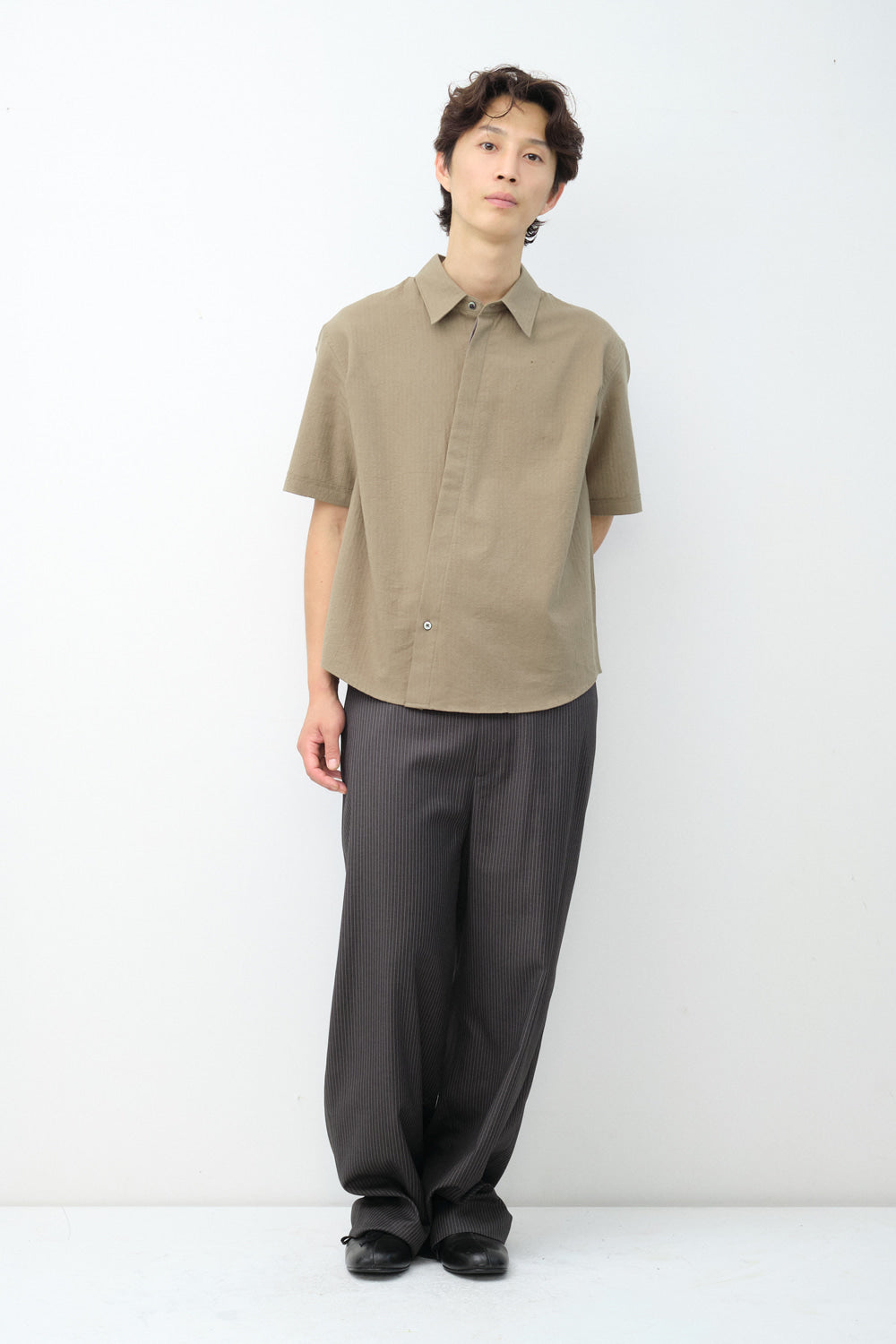 Hatchingroom - Slash Shirt Herringbone Stripe (Desert) product image 4 | TRAB K-Fashion Australia