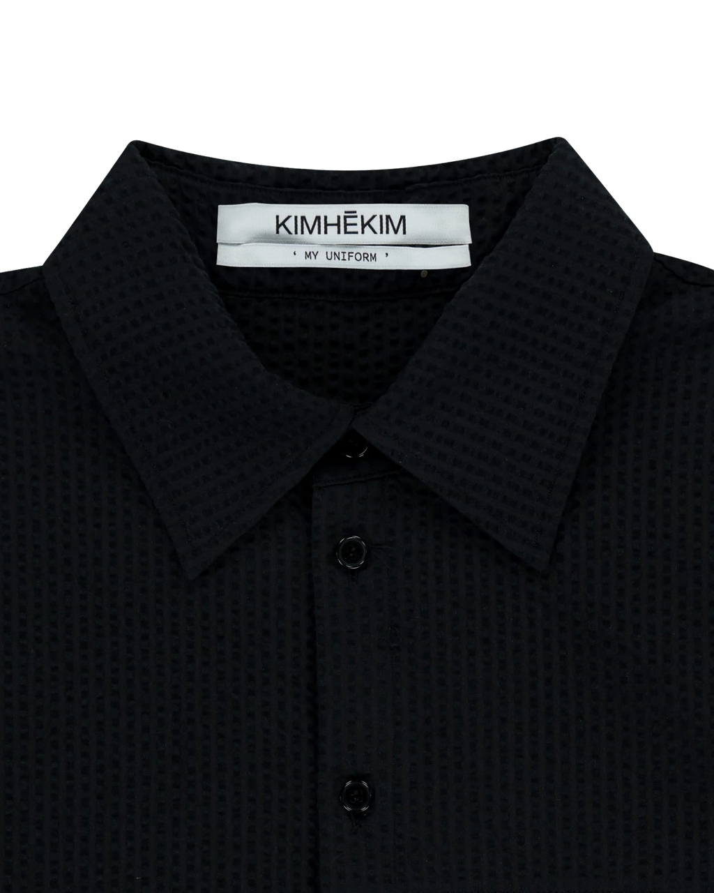 Kimhe Kim - Stripped Label Short Sleeves Shirt (Black) product image 20 | TRAB K-Fashion Australia