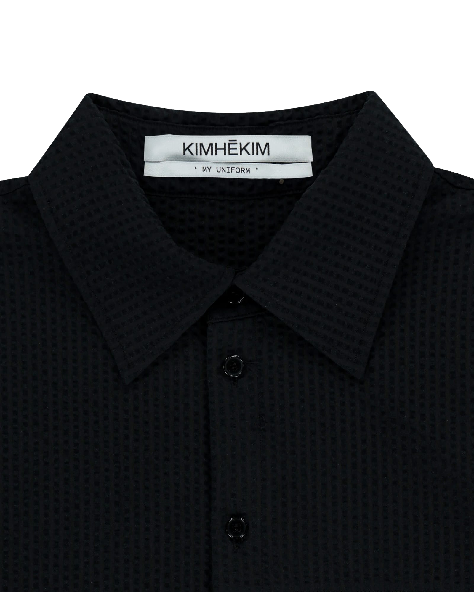 Kimhe Kim - Stripped Label Short Sleeves Shirt (Black) product image 20 | TRAB K-Fashion Australia