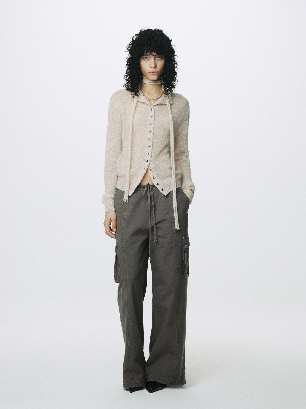 Tonywack - Cotton Drawstring Cargo Trousers (Pale Brown) product image 5 | TRAB K-Fashion Australia