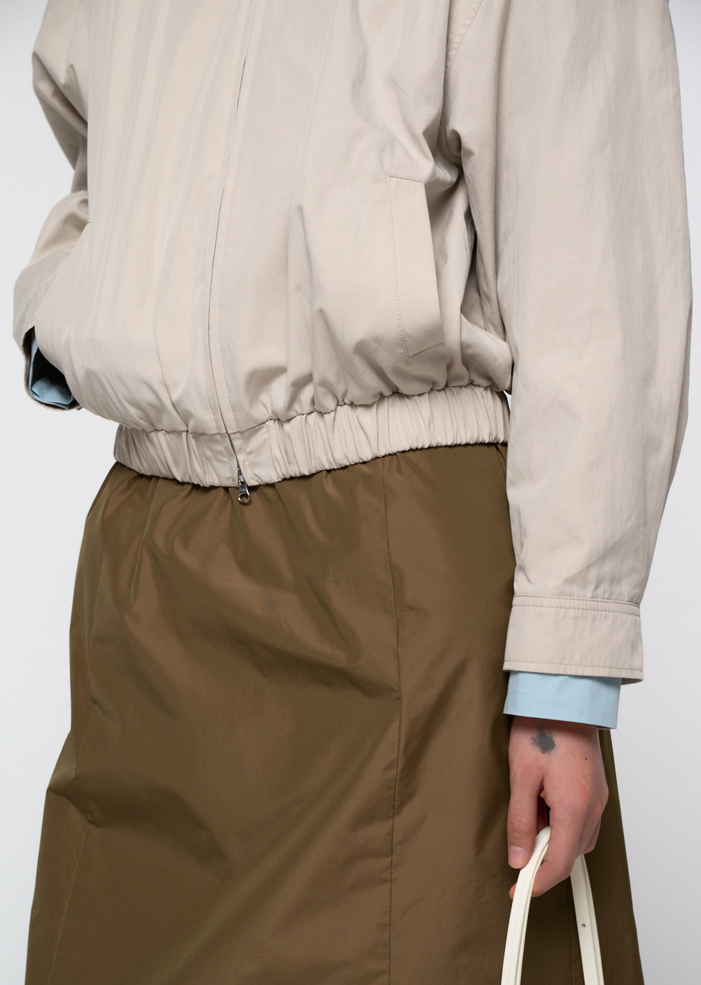 Amomento - Silk taffeta dress (Khaki) product image 6 | TRAB K-Fashion Australia