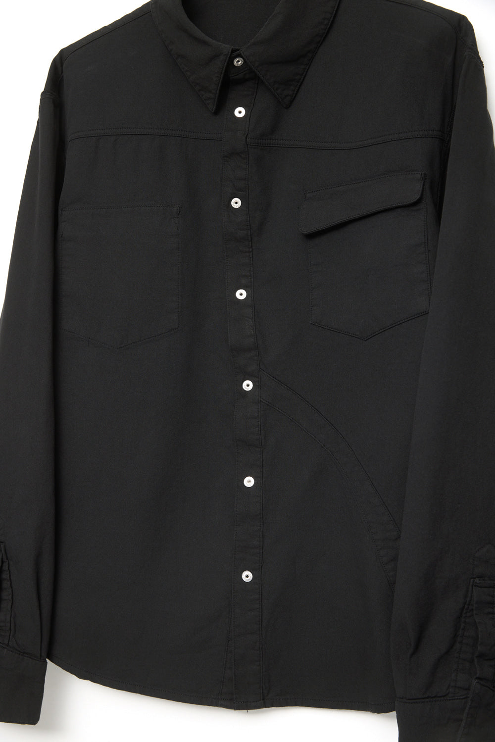 Hatchingroom - Reverse Western Shirt Gauze (Over Dyed Black) product image 6 | TRAB K-Fashion Australia