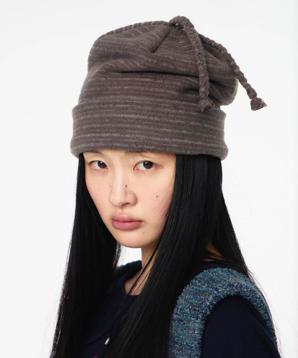 Coyseio - Braided Fleece Beanie (Ash Brown) product image 5 | TRAB K-Fashion Australia