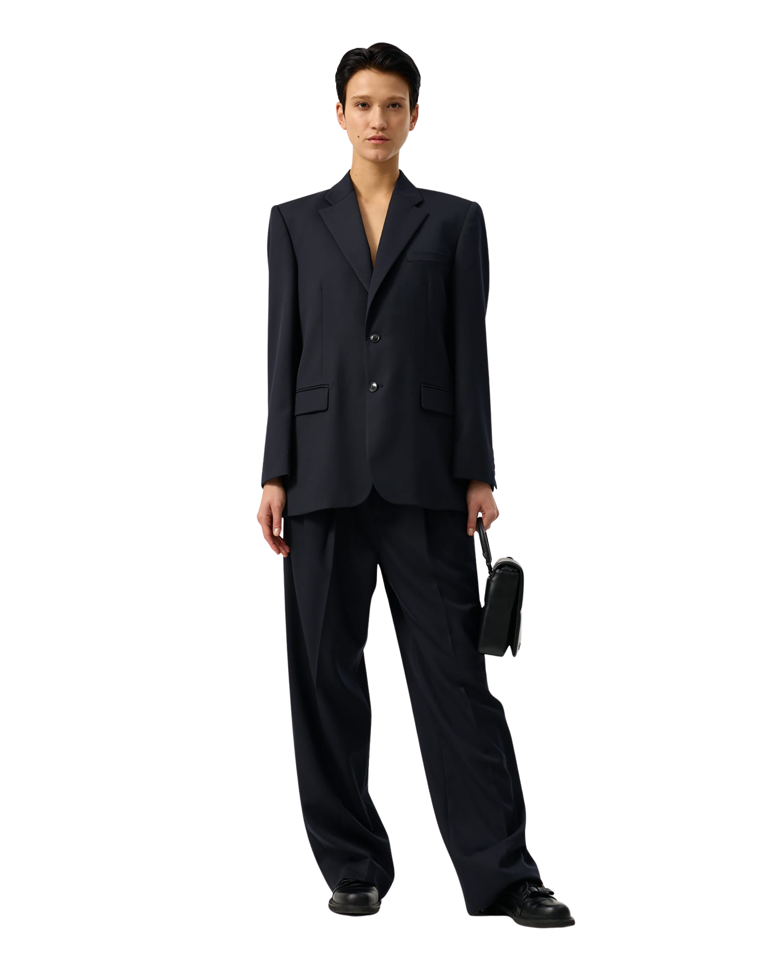 Kimhe Kim - Wool Blend Suit Jacket (Dark Navy) product image 1 | TRAB K-Fashion Australia