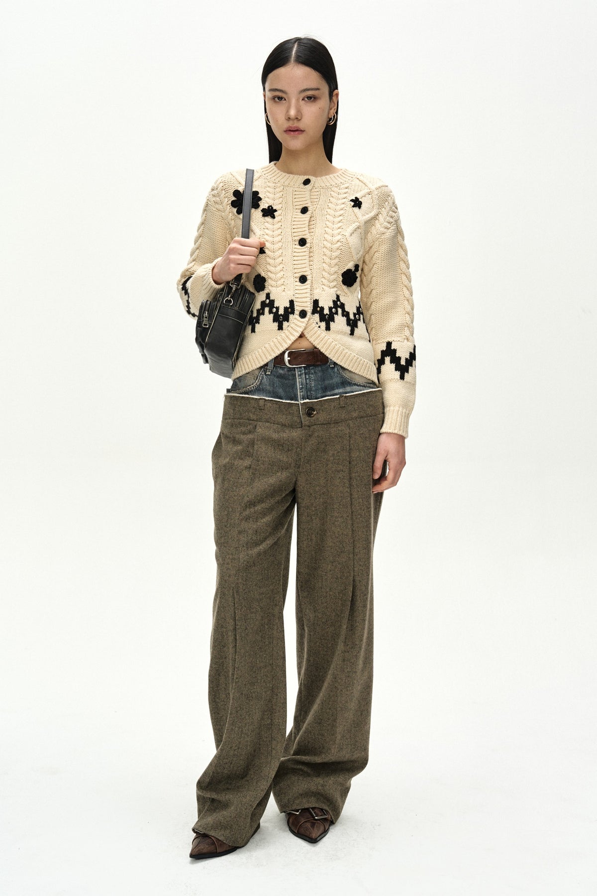Andersson Bell - Fiori Camelia Cardigan (Ecru) product image 2 | TRAB K-Fashion Australia