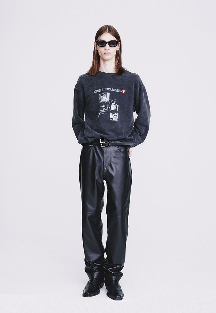 Tonywack - Crime Dept. Garment-Dyeing Sweatshirt (Faded Charcoal) product image 4 | TRAB K-Fashion Australia