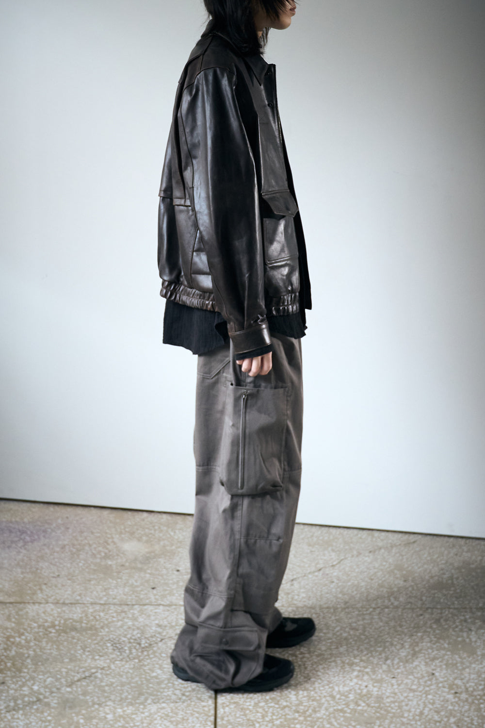 Hatchingroom - Zip Cargo Work Pants Mud (Brown) product image 9 | TRAB K-Fashion Australia