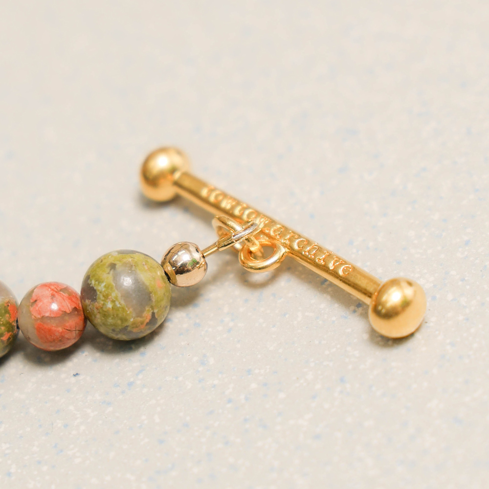 Towtow Archive - [Pre-Order – Ships August 3] Feel Logo Symbol Bracelet Unakite (Green) product image 3 | TRAB K-Fashion Australia