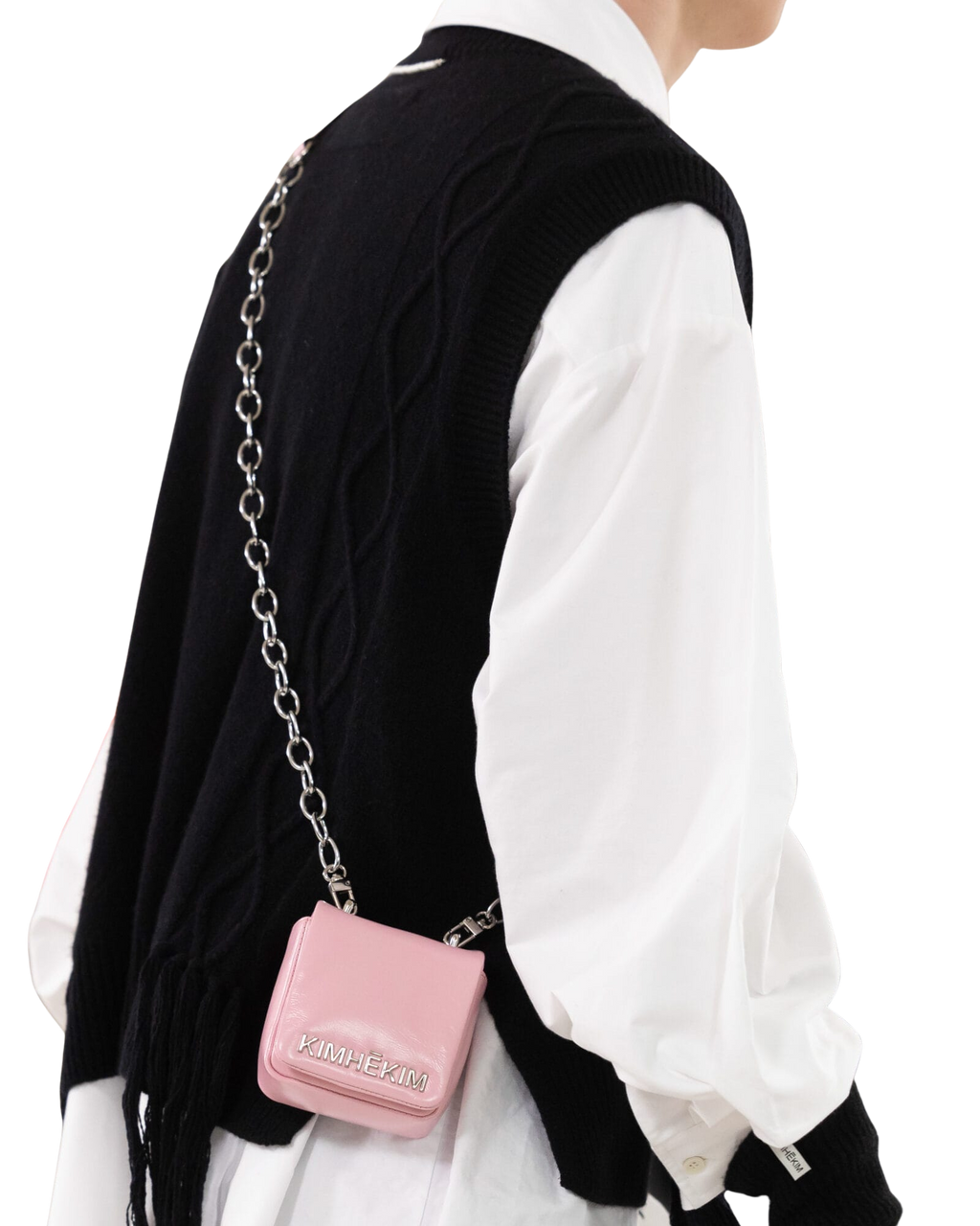 Kimhe Kim - Fringed Knit Vest (Black) product image 4 | TRAB K-Fashion Australia