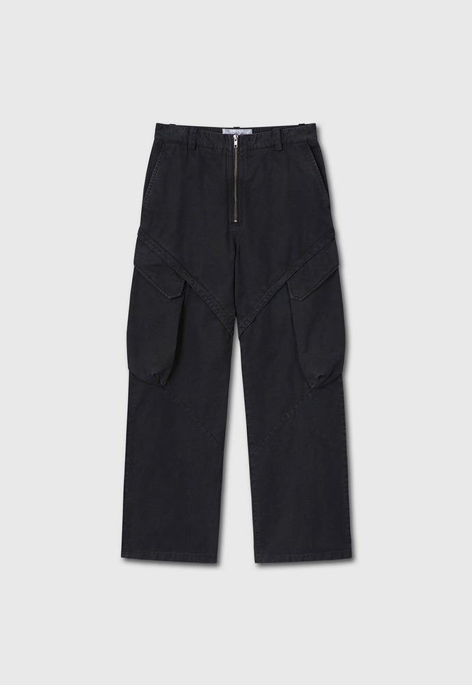 Tonywack - Garment-Dyed Gabardine Wide Cargo Pants (Carbon Pigment) product image 10 | TRAB K-Fashion Australia