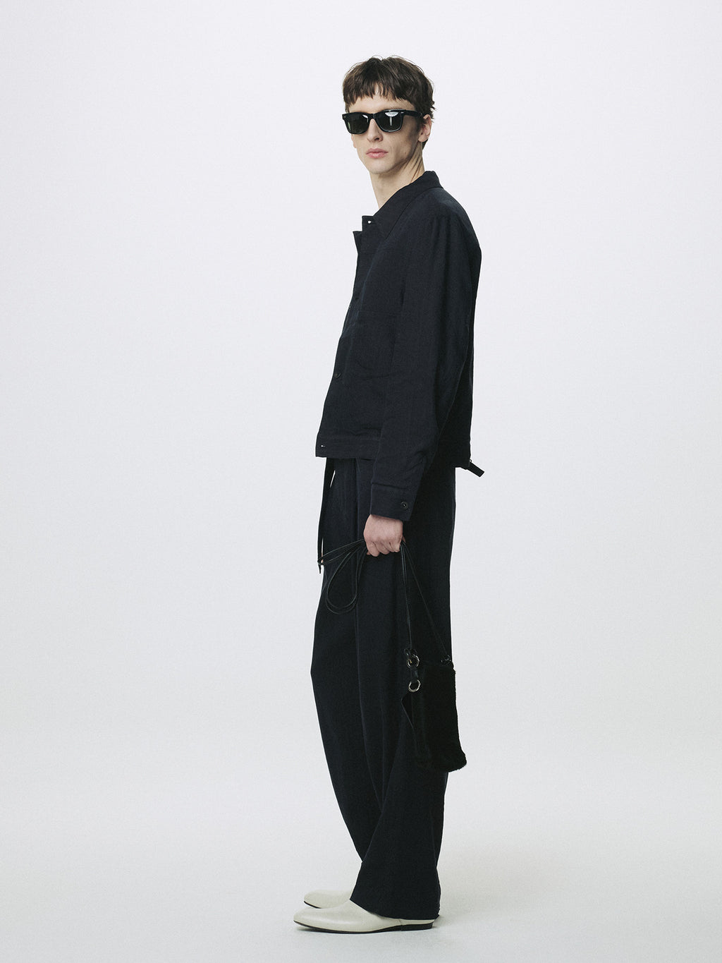 Tonywack - Washed Linen Trucker Jacket Italian Fabric (Dark Navy) product image 3 | TRAB K-Fashion Australia