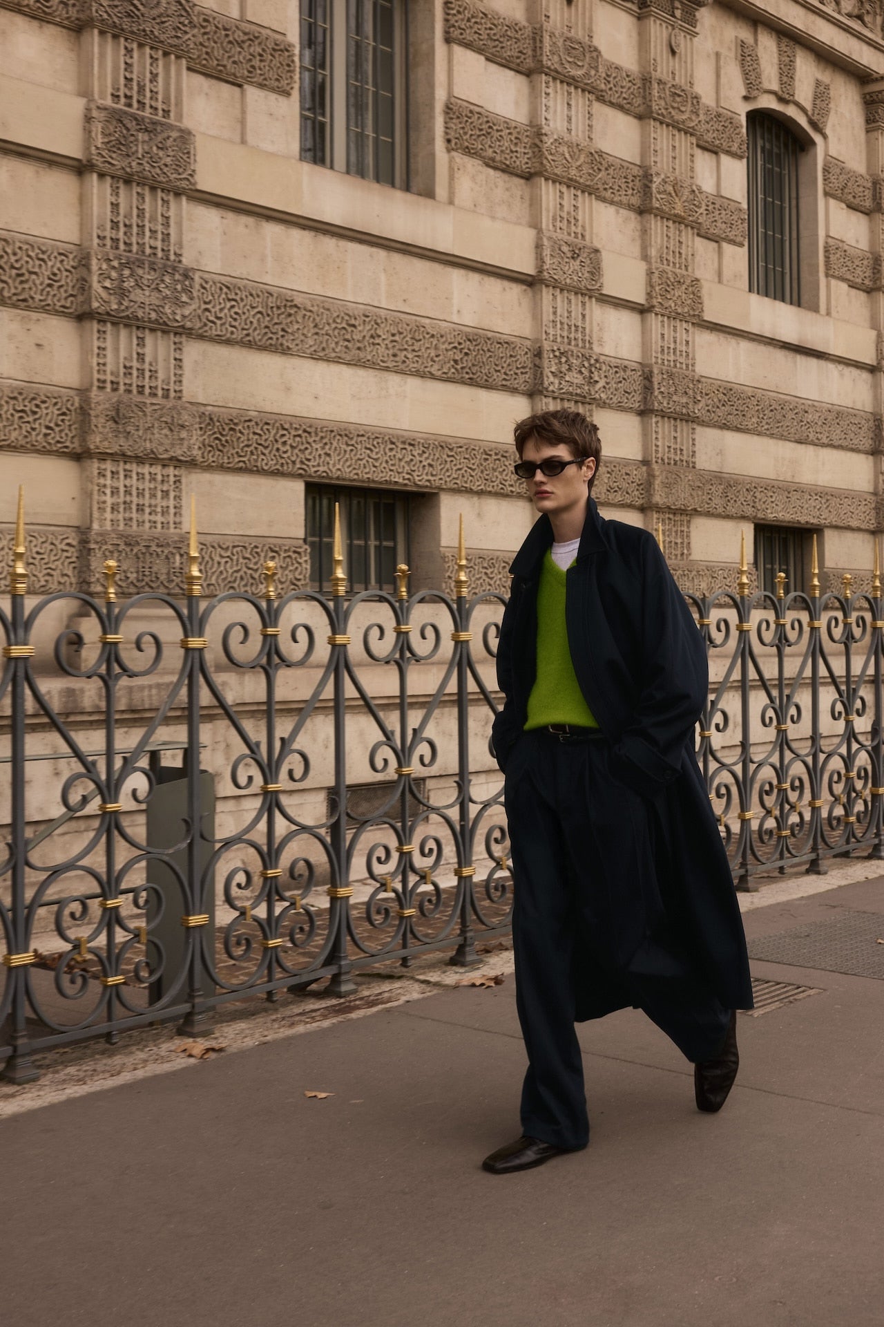 STU - Crease Belt Slacks In Cashmere (Navy) product image 10 | TRAB K-Fashion Australia