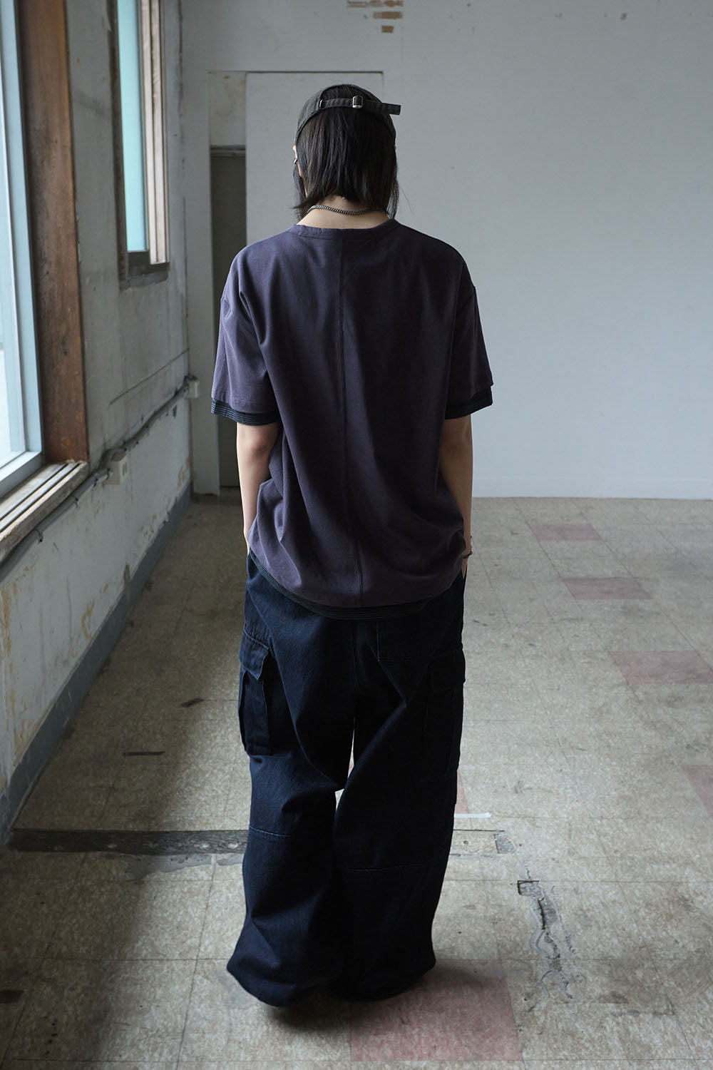 Hatchingroom - Two Face Stripe Tee 1/2 Purple (Charcoal) product image 11 | TRAB K-Fashion Australia