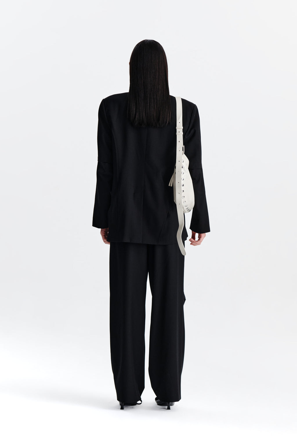 Matin Kim - Knee Cut Out Detail Trouser (Black) product image 7 | TRAB K-Fashion Australia