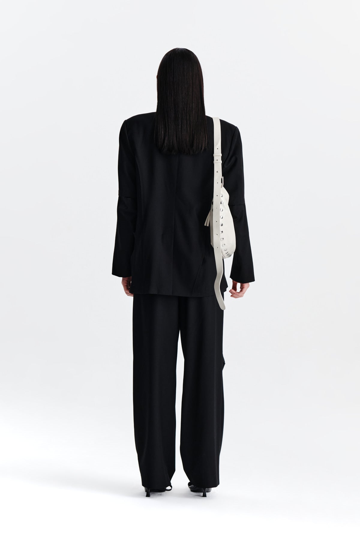 Matin Kim - Knee Cut Out Detail Trouser (Black) product image 7 | TRAB K-Fashion Australia