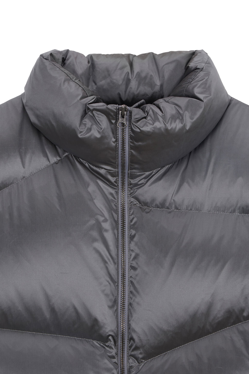 Matin Kim - Unbalance Quilted Down Vest (Grey) product image 3 | TRAB K-Fashion Australia