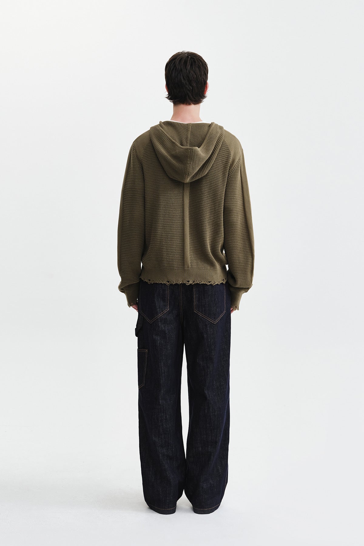 Matin Kim - Panel Stitch Denim Pants (Dark Navy) product image 8 | TRAB K-Fashion Australia
