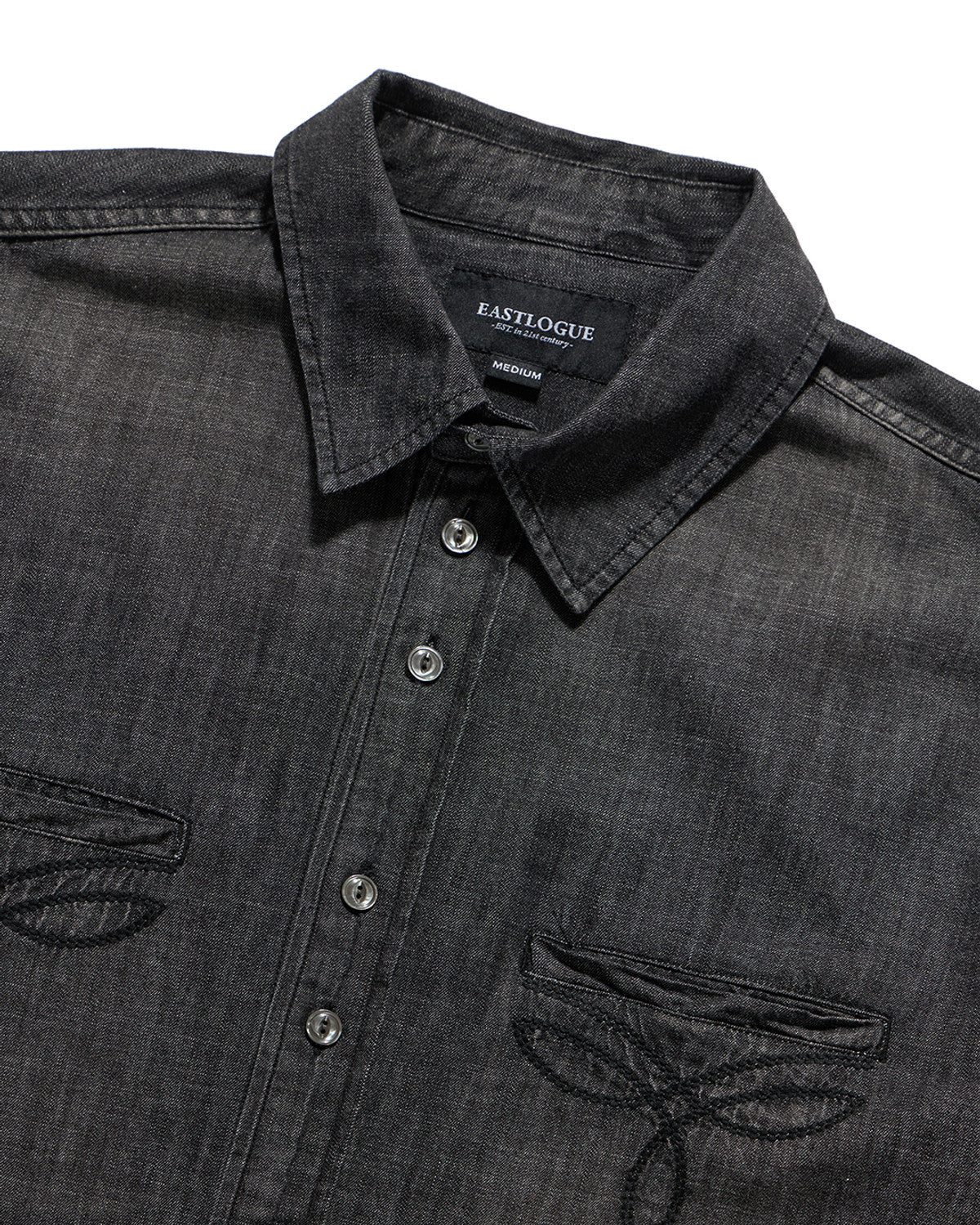 Eastlogue - Antique Country Half Shirts (Black Denim) product image 3 | TRAB K-Fashion Australia