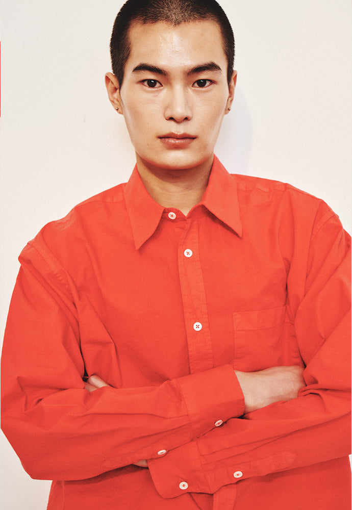 Art if acts - Saint Garment-dyed Shirt (Red) product image 7 | TRAB K-Fashion Australia