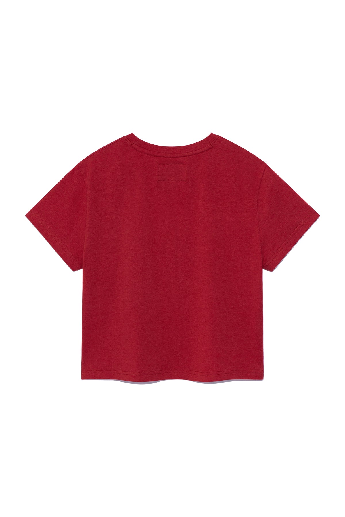 Matin Kim - Dusty Typo Graphic Crop Top (Red) product image 2 | TRAB K-Fashion Australia