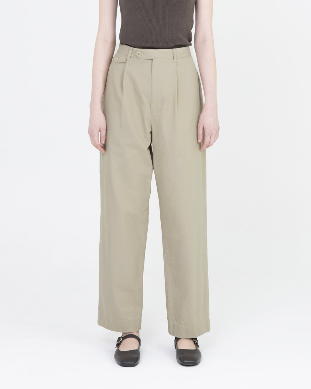 Brownyard - Loose Tapered Cotton Pants (Stone) product image 1 | TRAB K-Fashion Australia