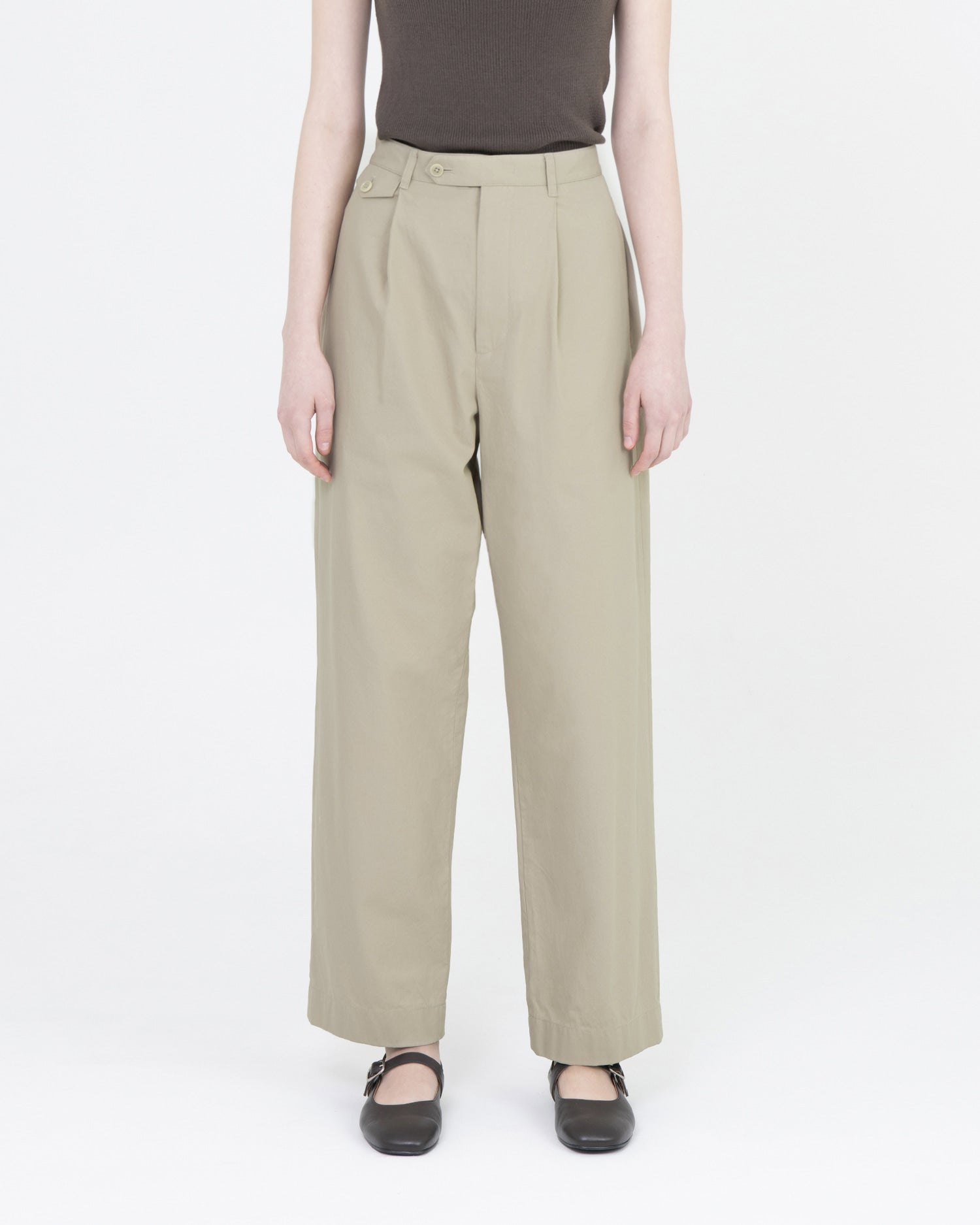 Brownyard - Loose Tapered Cotton Pants (Stone) product image 1 | TRAB K-Fashion Australia
