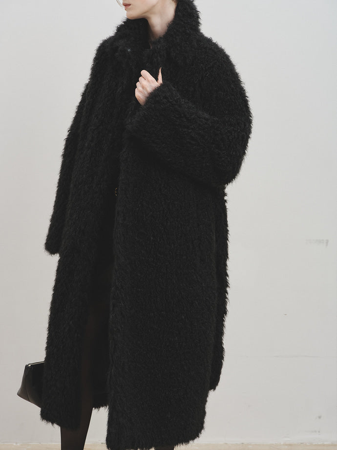 Tonywack - Oversized Black Fur Coat (Black) product image 7 | TRAB K-Fashion Australia