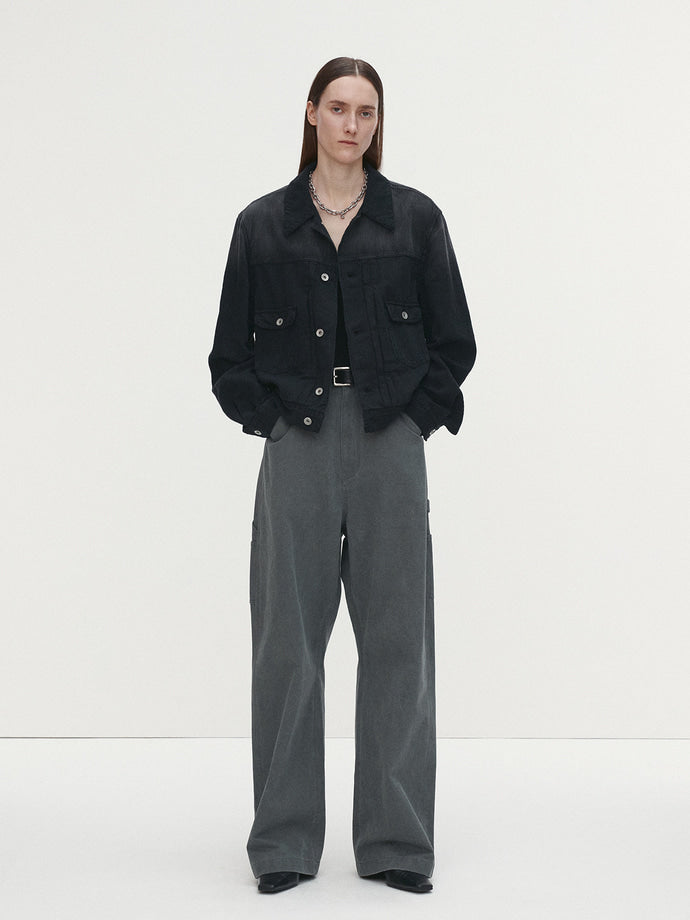 Tonywack - Washed Cotton Wide-Leg Work Pants (Rhino) product image 5 | TRAB K-Fashion Australia