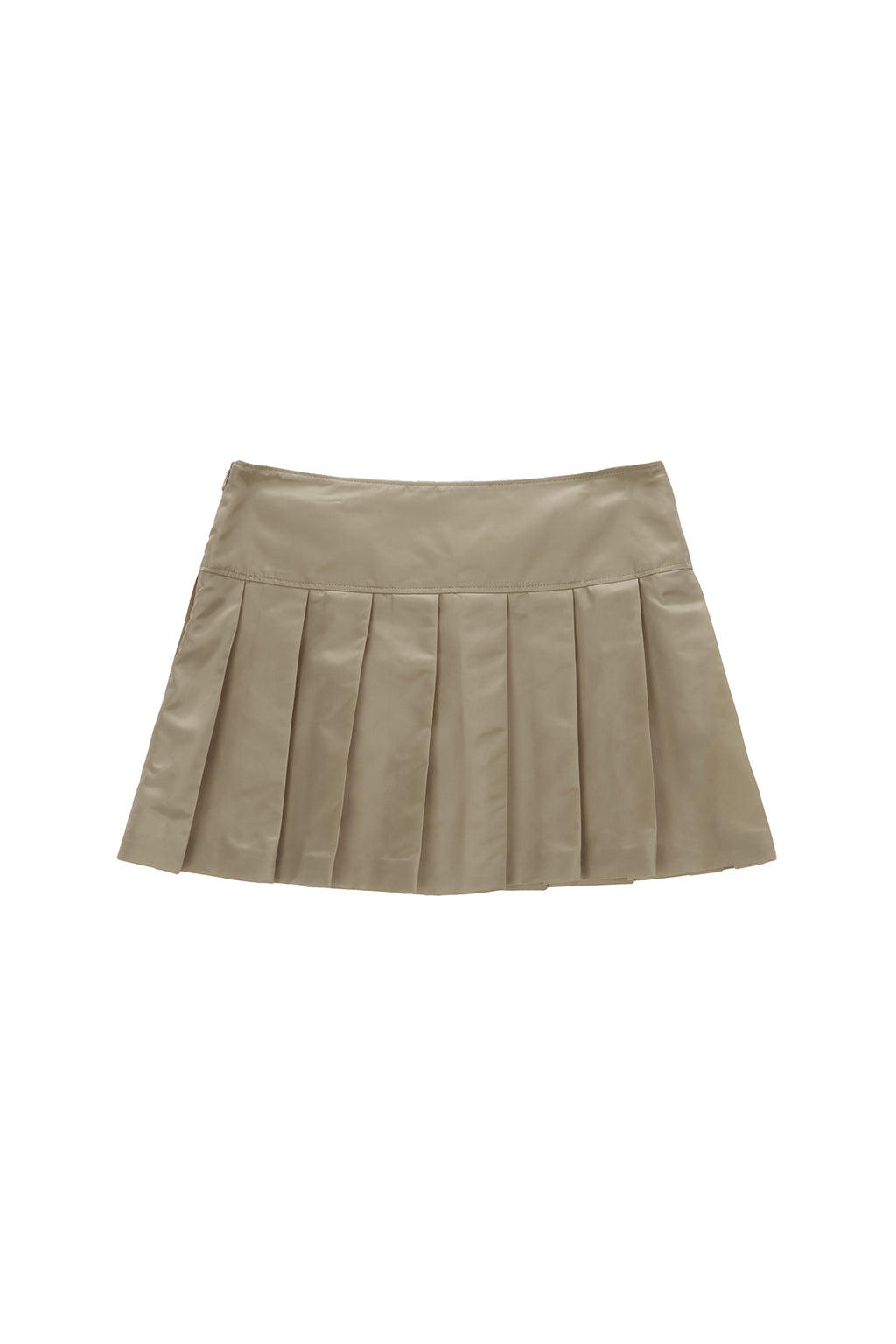 Matin Kim - Lowrise Pleats Mini Skirt (Beige) product image 2 | TRAB K-Fashion Australia