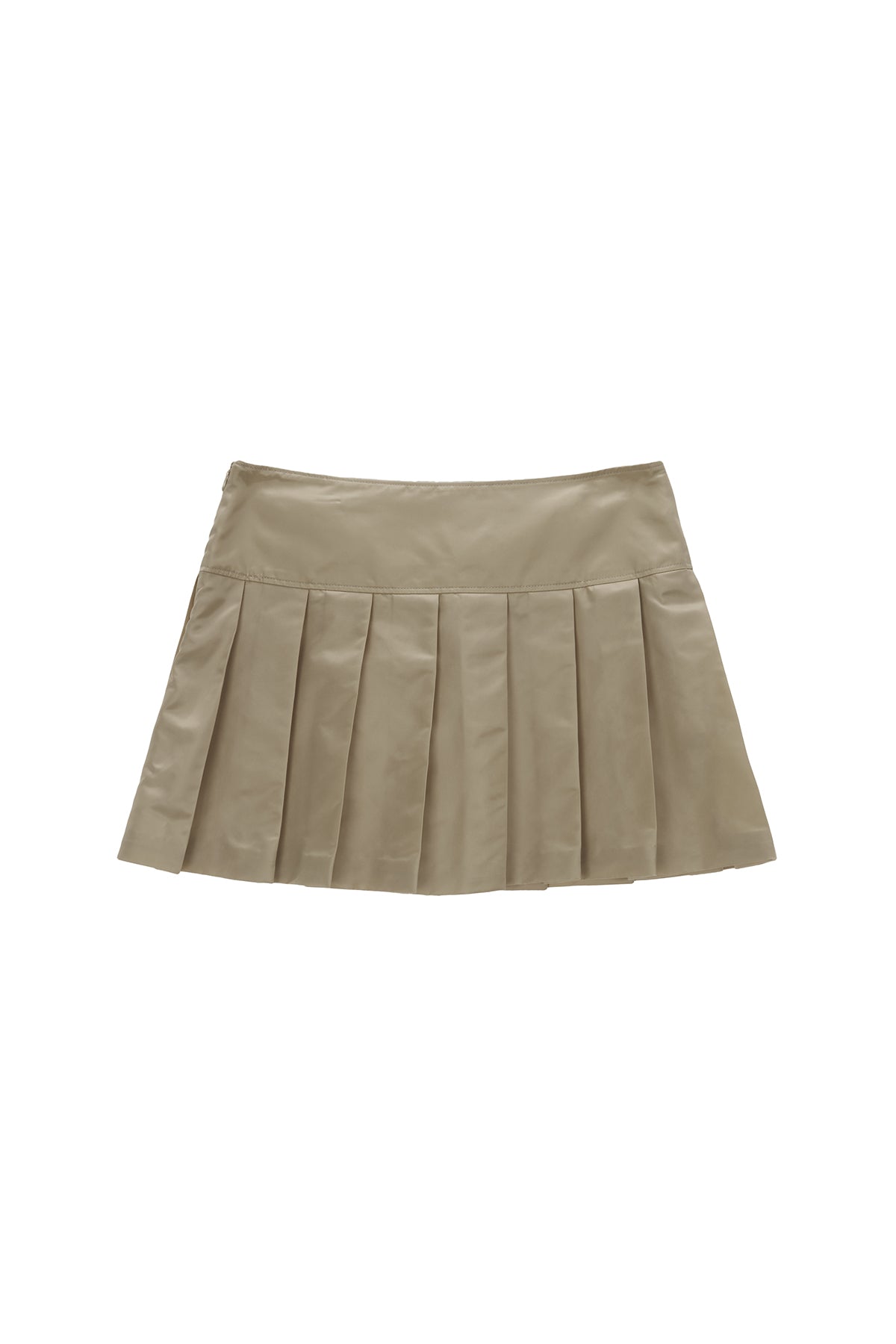 Matin Kim - Lowrise Pleats Mini Skirt (Beige) product image 2 | TRAB K-Fashion Australia