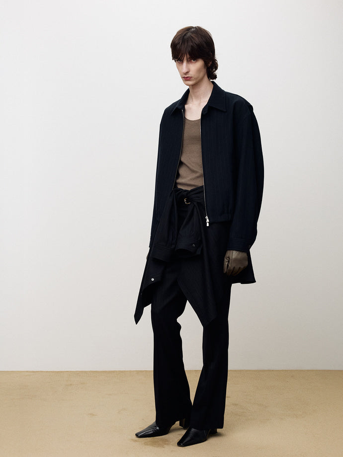 Tonywack - Virgin Wool French Blouson (Navy Stripe) product image 8 | TRAB K-Fashion Australia