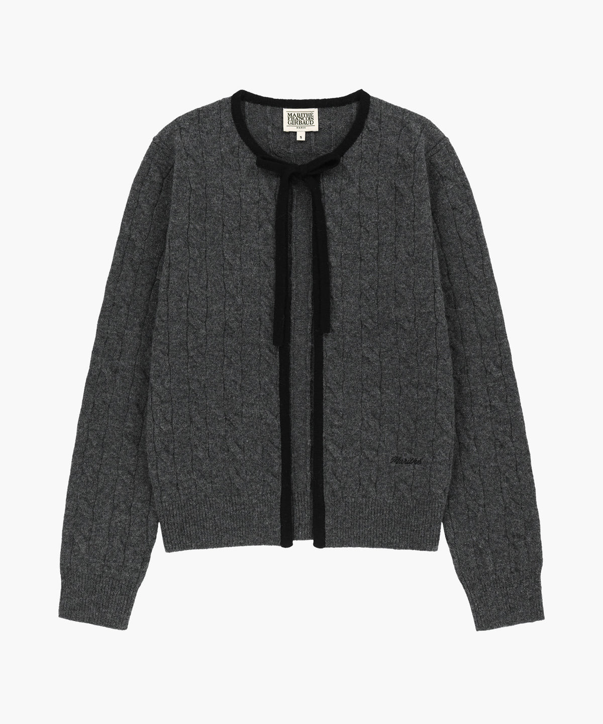 Marithe & Francois Girbaud - Ribbon Cardigan (Charcoal) product image 5 | TRAB K-Fashion Australia