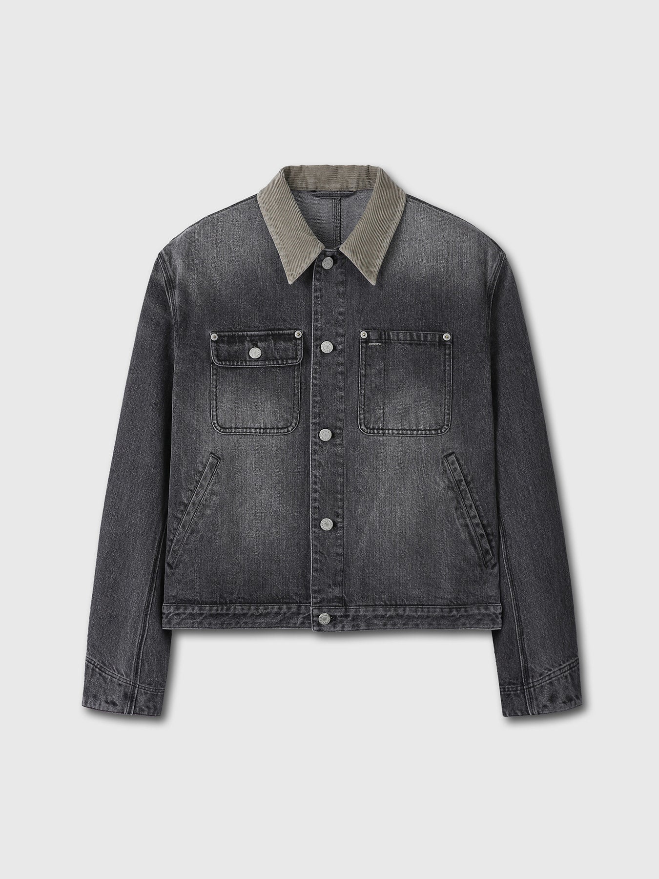 Tonywack - Corduroy Collar Denim Work Jacket (Washed Grey) product image 6 | TRAB K-Fashion Australia