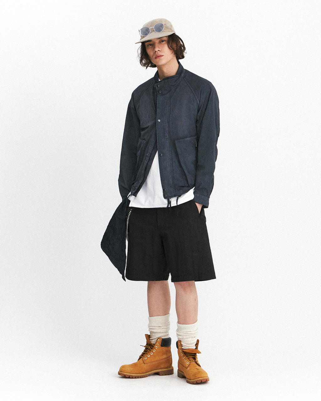 Eastlogue - Cinch Back Curved Shorts (Black) product image 1 | TRAB K-Fashion Australia
