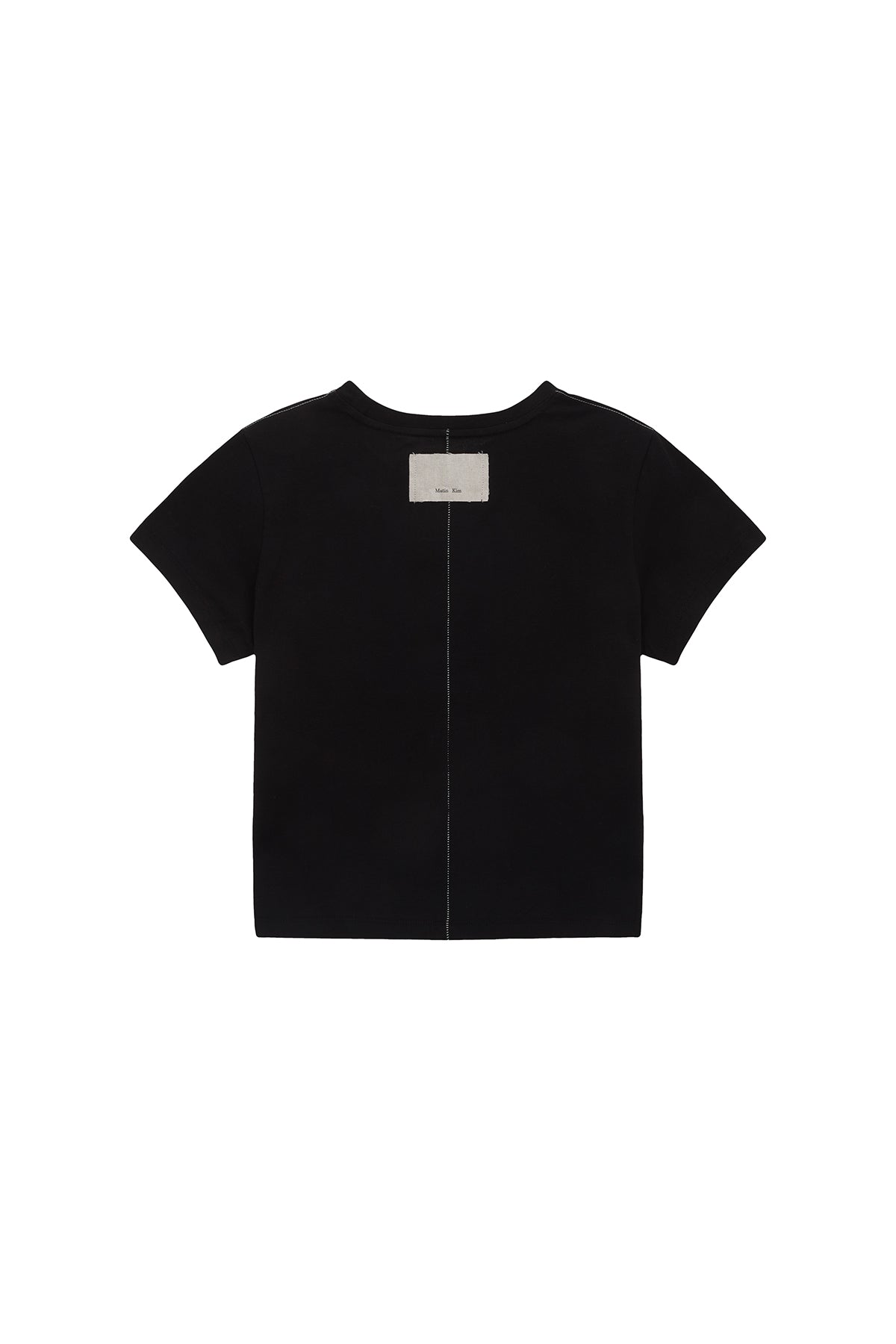 Matin Kim - Print Mixed Crop Top (Black) product image 2 | TRAB K-Fashion Australia