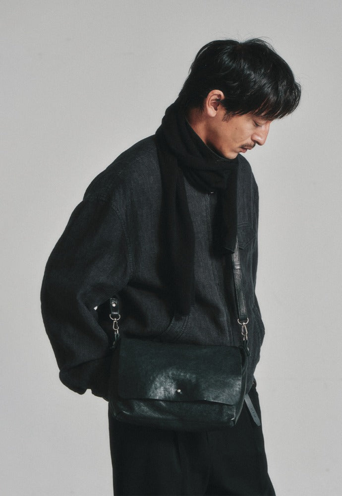 Art if acts - Leather French Mail Bag (Black) product image 1 | TRAB K-Fashion Australia